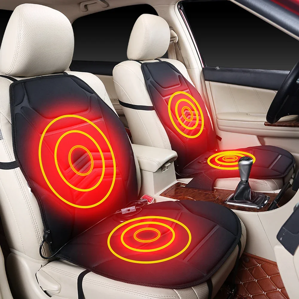 Car Heated Seat Cover Heater 12V Heating Warmer Cushions Auto Heating Seat Mat Electric Cushions Heating Pad Car Accessories