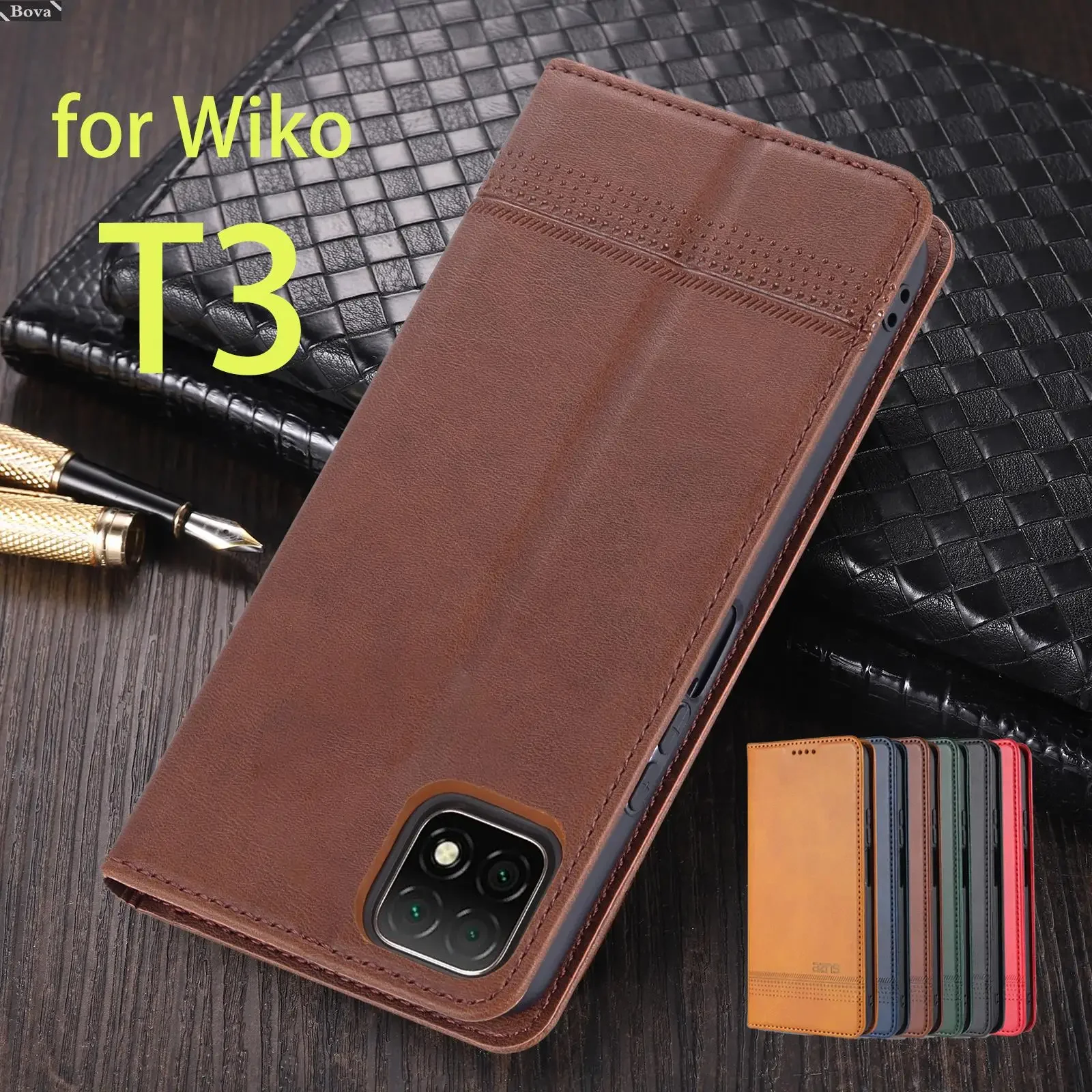 

Deluxe Magnetic Adsorption Leather Case for Wiko T3 Flip Cover Protective Phone Case for Wiko T3 Capa Fundas Coque