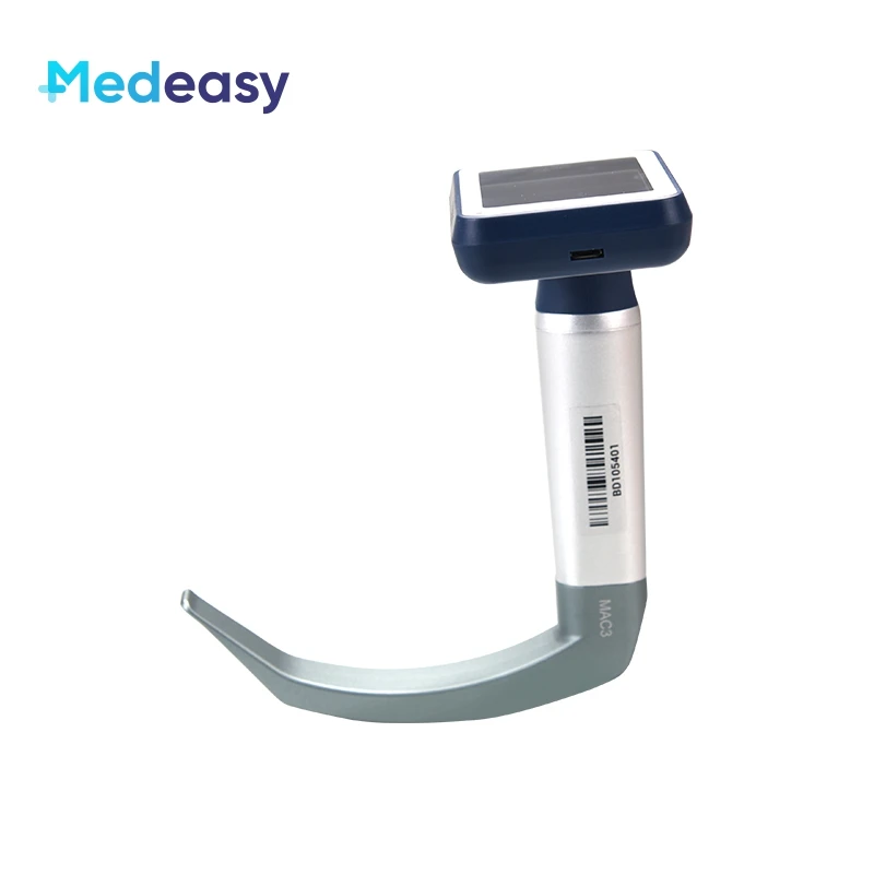 Basdata Portable Reusable Video Laryngoscope Camera Set with 6 Blades for Neonate Pediatric Adult