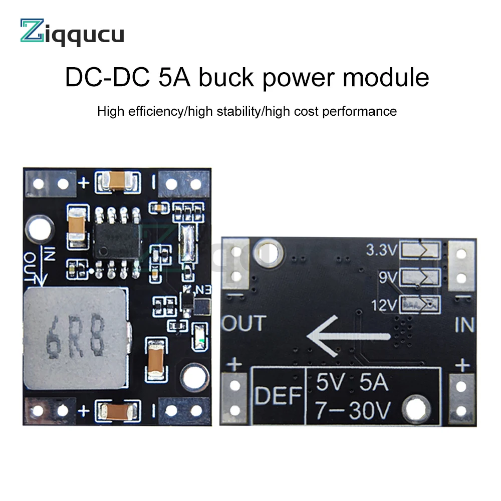 DC to DC High Efficiency Voltage Regulator 7-30V to 3.3V/9V/12V Buck Converter DIY Power Supply Step-Down Module