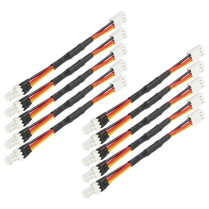 AED6-10PCS 3PIN Reduce PC Fan Speed Noise Extension Resistor Cable Wire 3 Pin Male To Female Connector For PC Fan