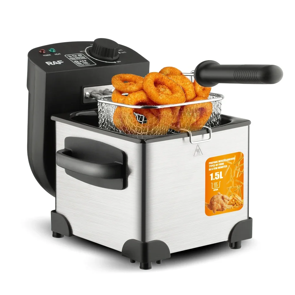 l # Home Use Household 220V Accept OEM Mini One Tank Electric Fryer Stainless Oil Frying Deep Fryer