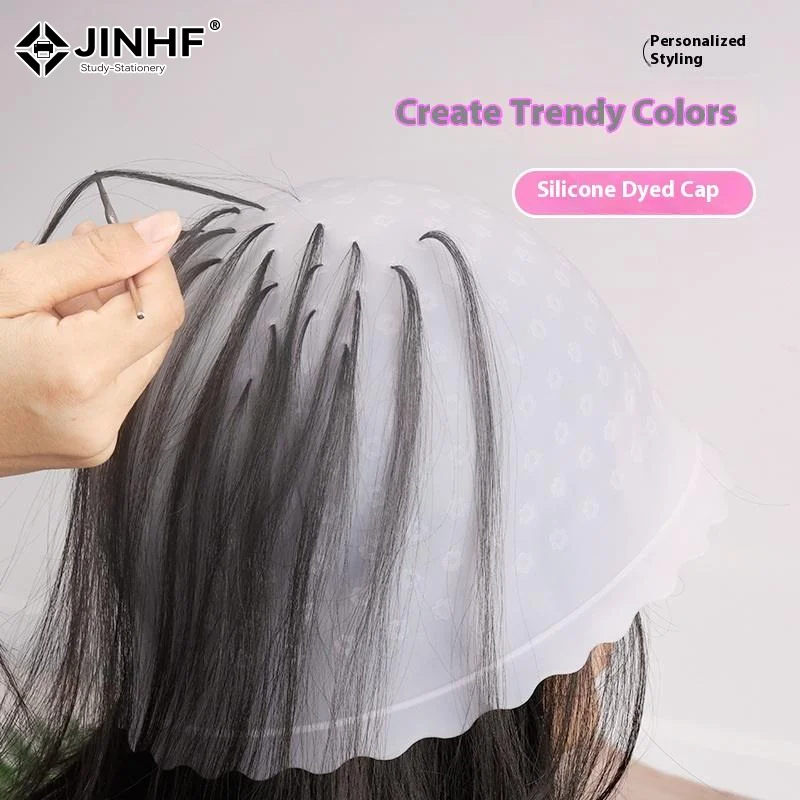 

Hair Staining Cap Needle Silicone Hair Coloring Cap Professional Dyeing Tool Highlight Dyeing Frosting Dyeing Hats Barber Hair