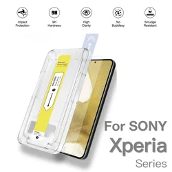 Protector de pantalla para SONY Xperia 1 5 10 IV V III Ace 1IV 1V 5IV 10III 10IV 10V 5V II, vidrio templado sin polvo con Kit de instalación