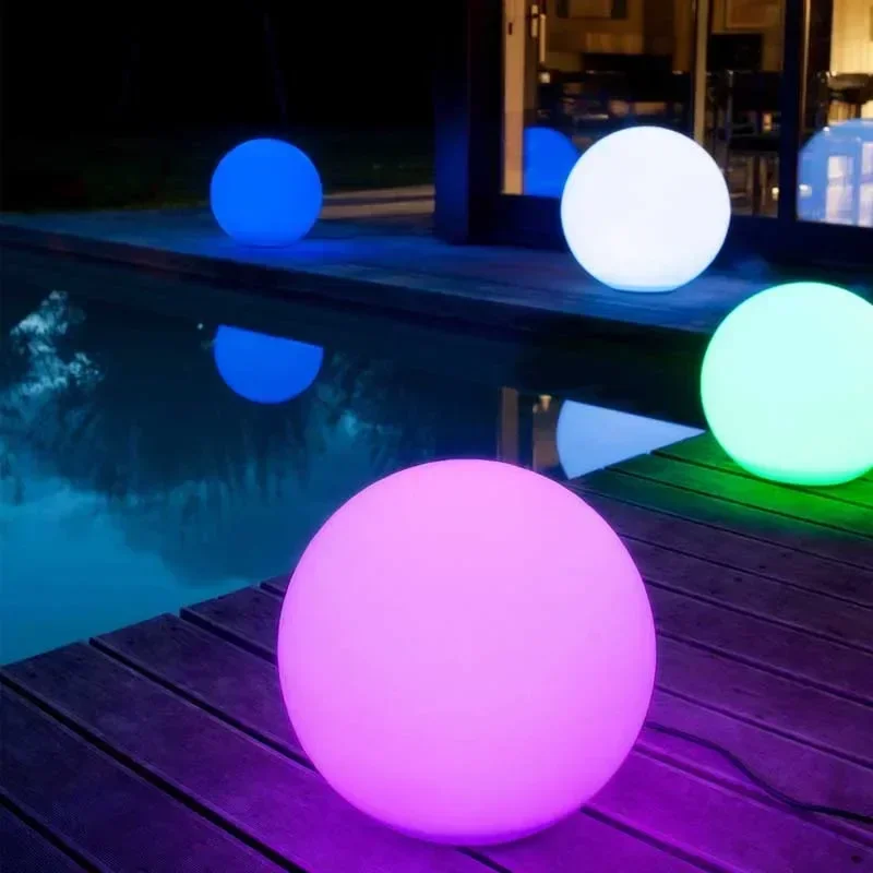 Imagem -03 - Luzes de Piscina Flutuantes Remotas 16 Cores Natação ao ar Livre Led Ball Light Lâmpada de Gramado Impermeável Piscina Toy Decoração de Jardim de Festa