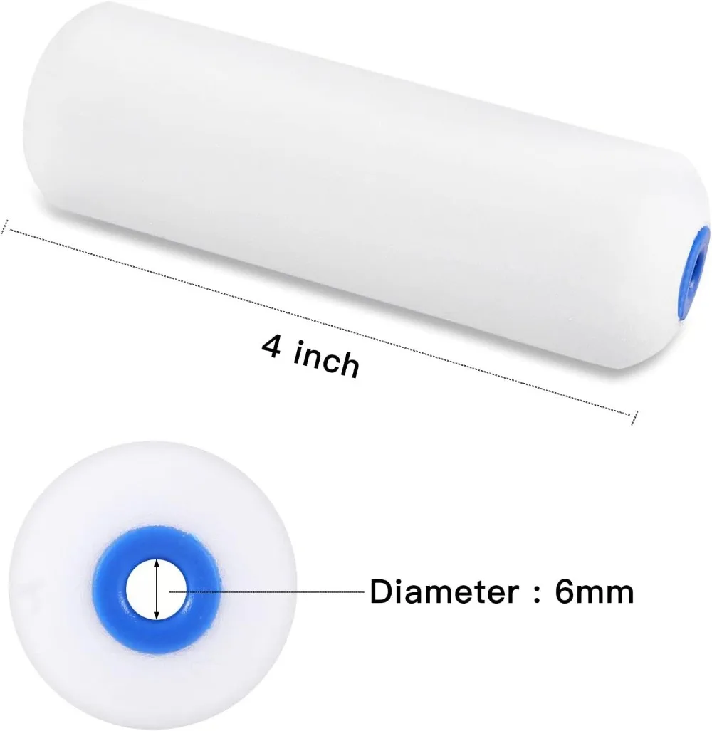 Foam Paint Roller 4 inch - Mini Roller for Walls, Cabinets, Cupboards, Doors - view 6