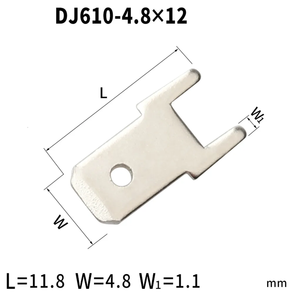 50/100pcs 4.8 Circuit board insert 4.8mm PCB soldering terminal  s Circuit board insert thickness 0.5/0.8 PCB welding sheet