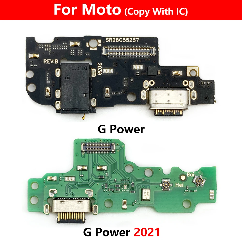 Micro USB Charger Dock Connector Charging Port Microphone Flex Cable Replacement Parts For Moto G Stylus Power 2021 G Stylus 5G