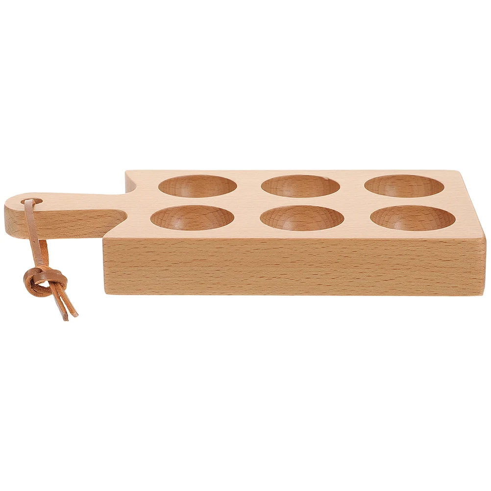 

Egg Storage Box 6 Slots Wooden Tray Protective ganizer Simple Style Practical Home Multi slots Egg Holder