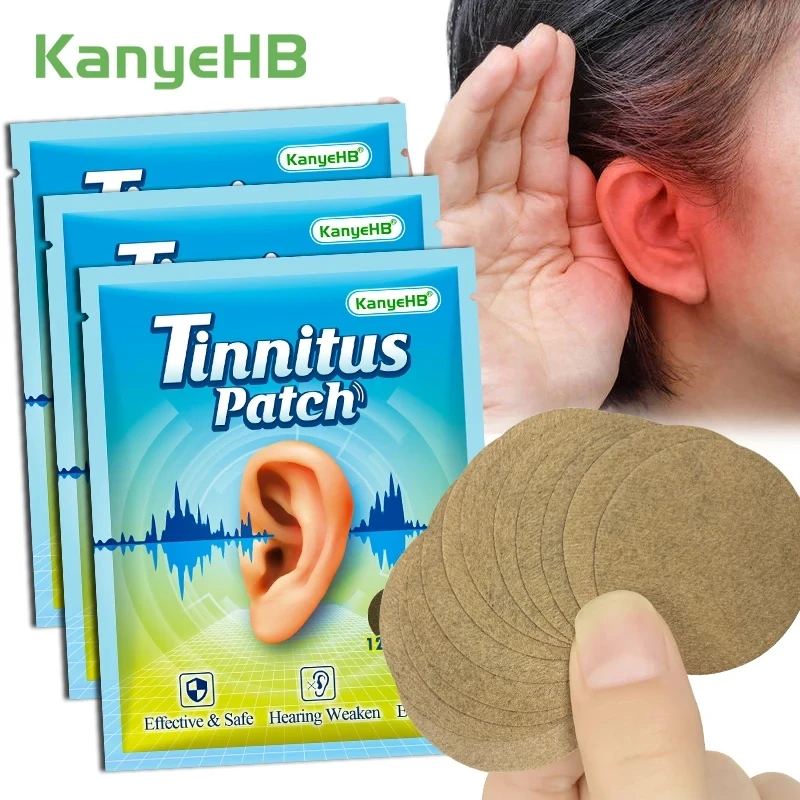 12/60Pcs Tinnitus Treatment Patch Hearing Loss Earache Alleviate Protect Ears Improve Listening Tinnitus Earache Tinnitus Patch