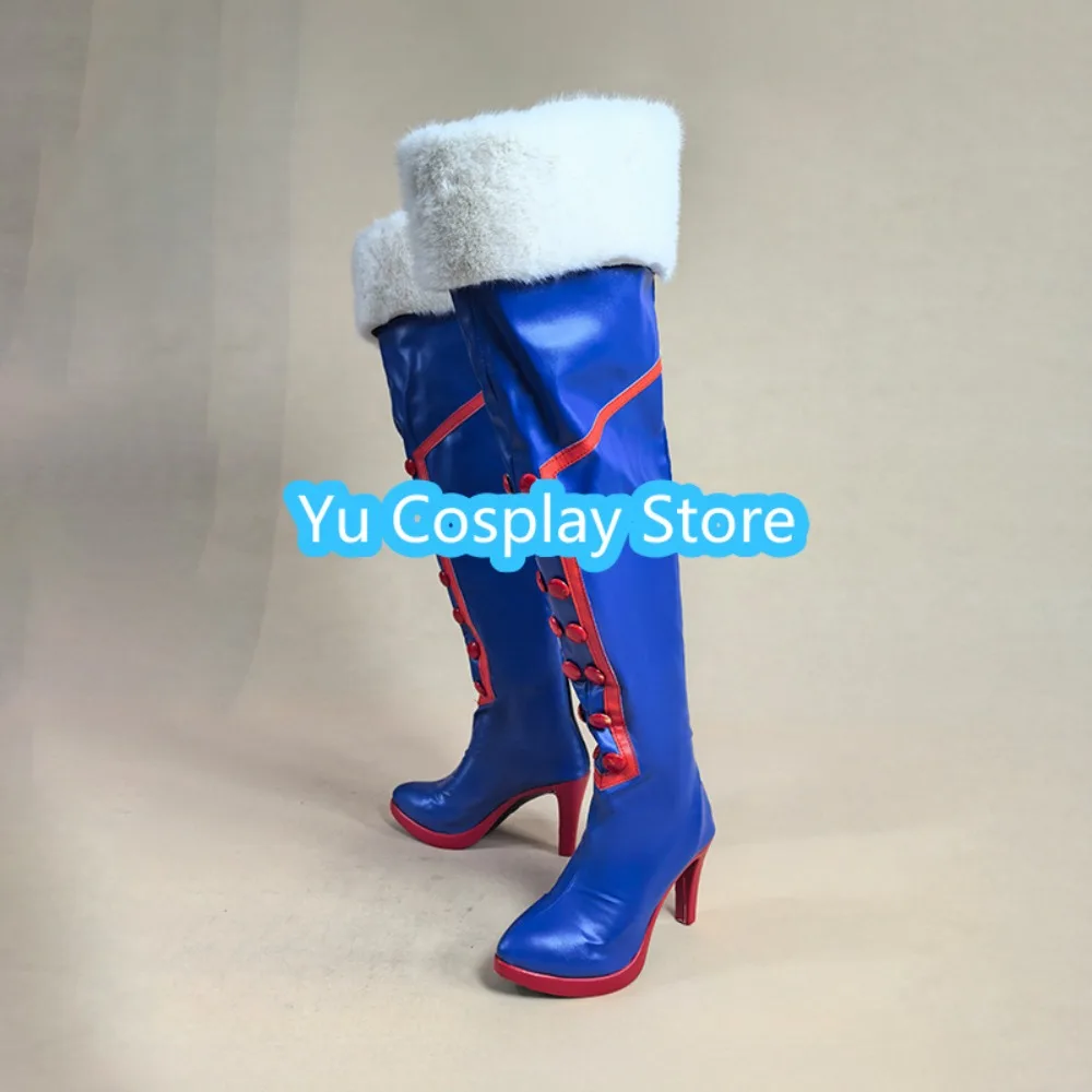 

Christmas Saber Artoria Cosplay Shoes For Anime Exhibition Performance Anime Cosplay Shoes Boots Halloween Costumes Props