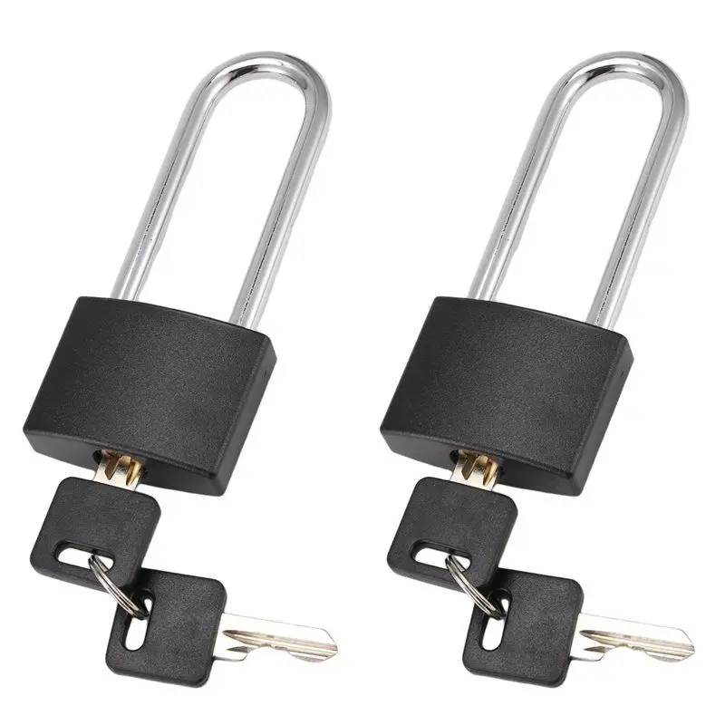 AB42-Locker Set Key Padlock، تكبل خدمة قفل مقاوم للماء في الهواء الطلق مع مفتاح للحظائر والبوابات والأسوار وتخزين بمشبك، 4 قطع
