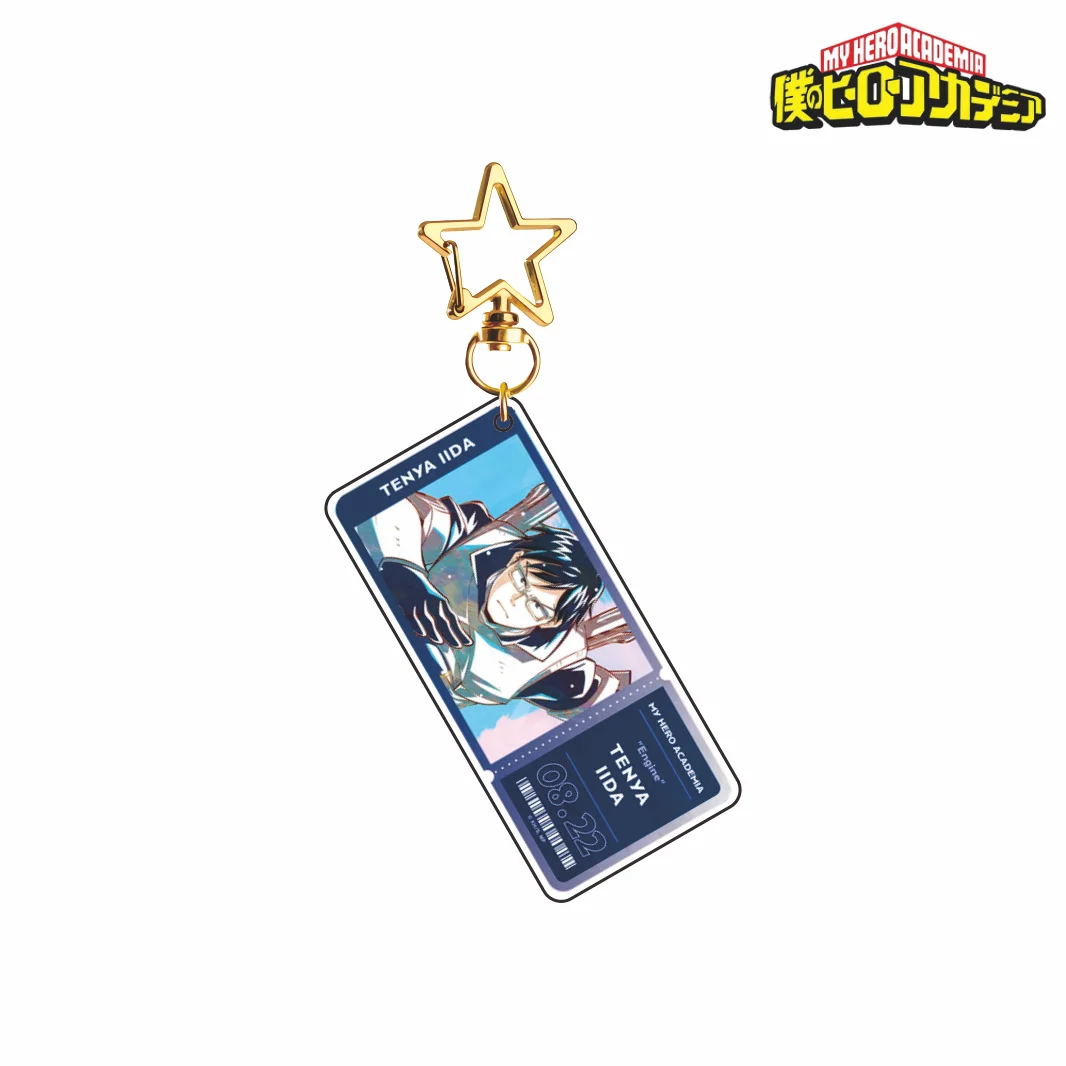 My Hero Academia Series 2026 New Arrival Acrylic Keychain Deku Bakugo Shoto Ticket‑Card Style Character Pendant Collectible Gift