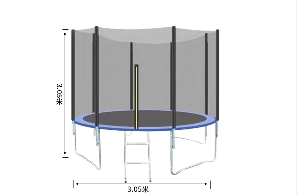 Indoor Kids/Adult Gymnastic Exercise Fitness Trampoline with Protective Mesh