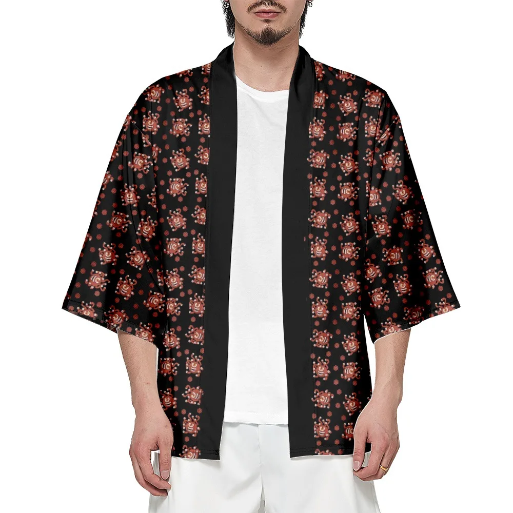 

Fashion Print Oversized Shirt Japanese Traditional Haori Women Men Beach Yukata Streetwear Cardigan Kimono Asian Clothing