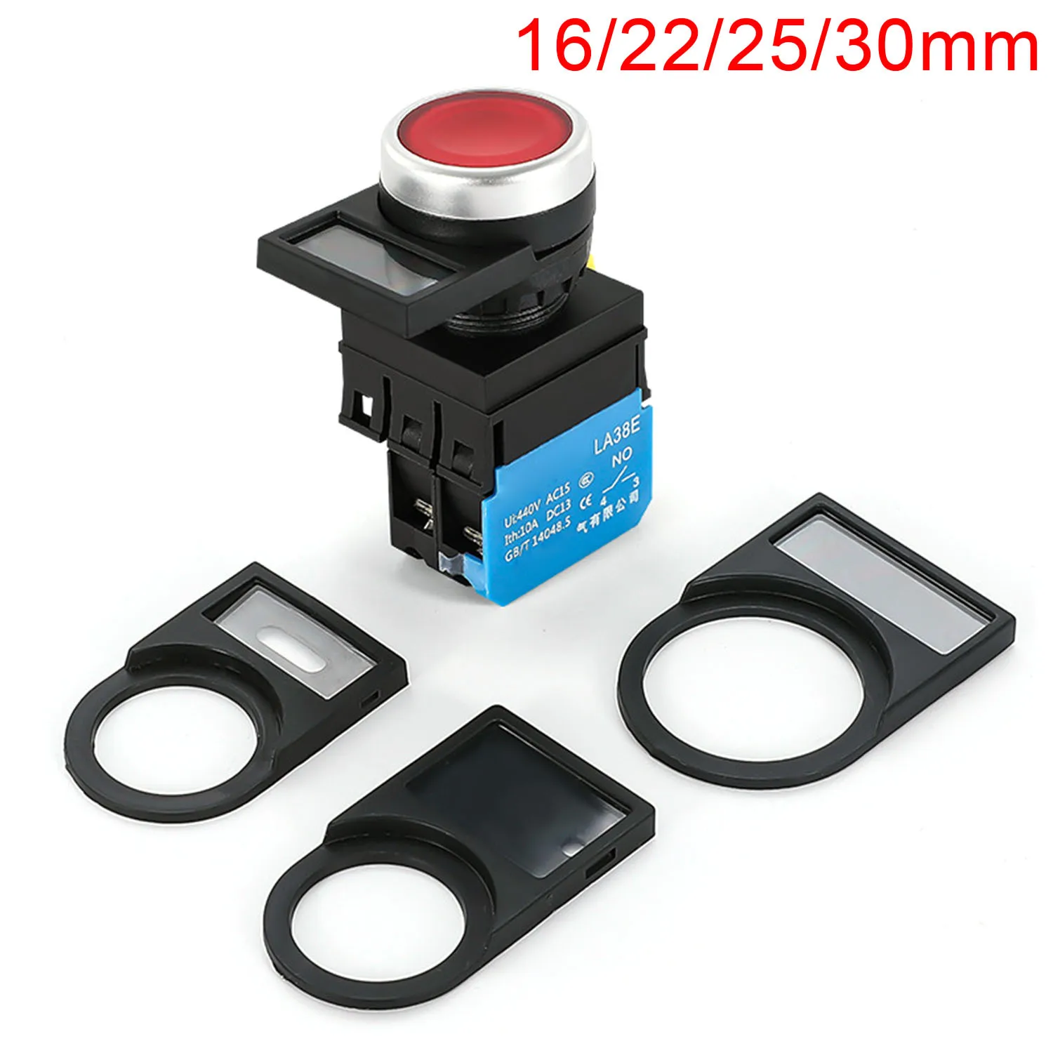 16mm 22mm 25mm Inserted Buckle Button Switch Signal Sign Board Label Box Push Button Mounting Panel Label Frame Identification