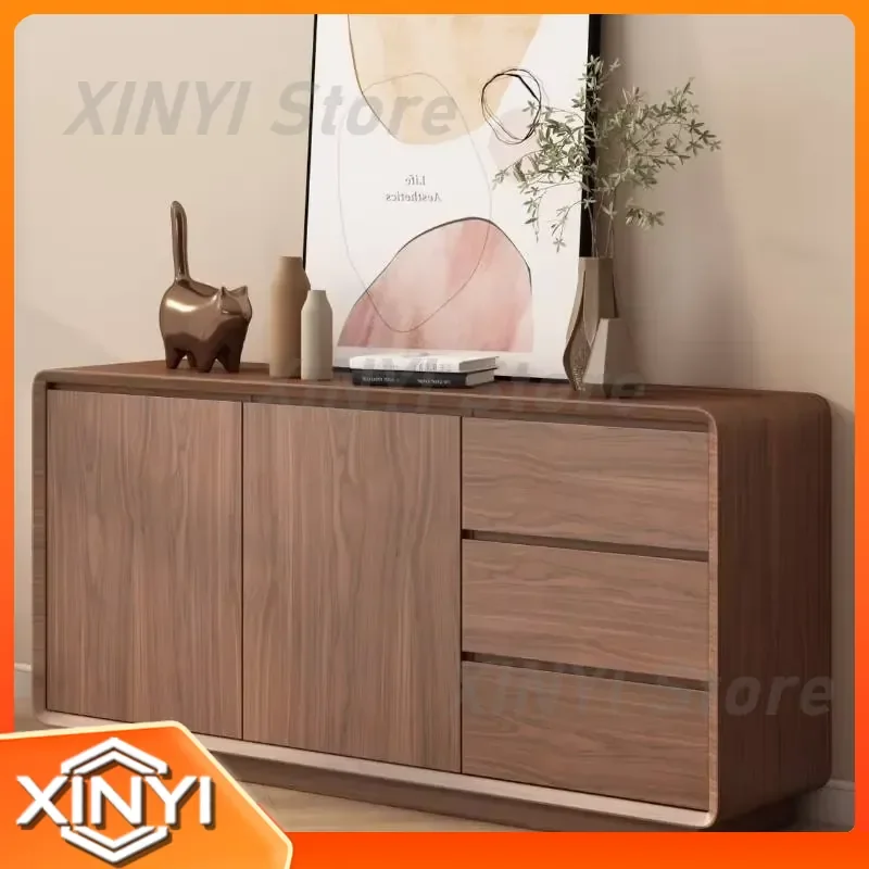 Drawers Oak Living Room Cabinets Display Brown Solid Wood for Hotel Living Room Modern Luxury Furniture for Home Decor