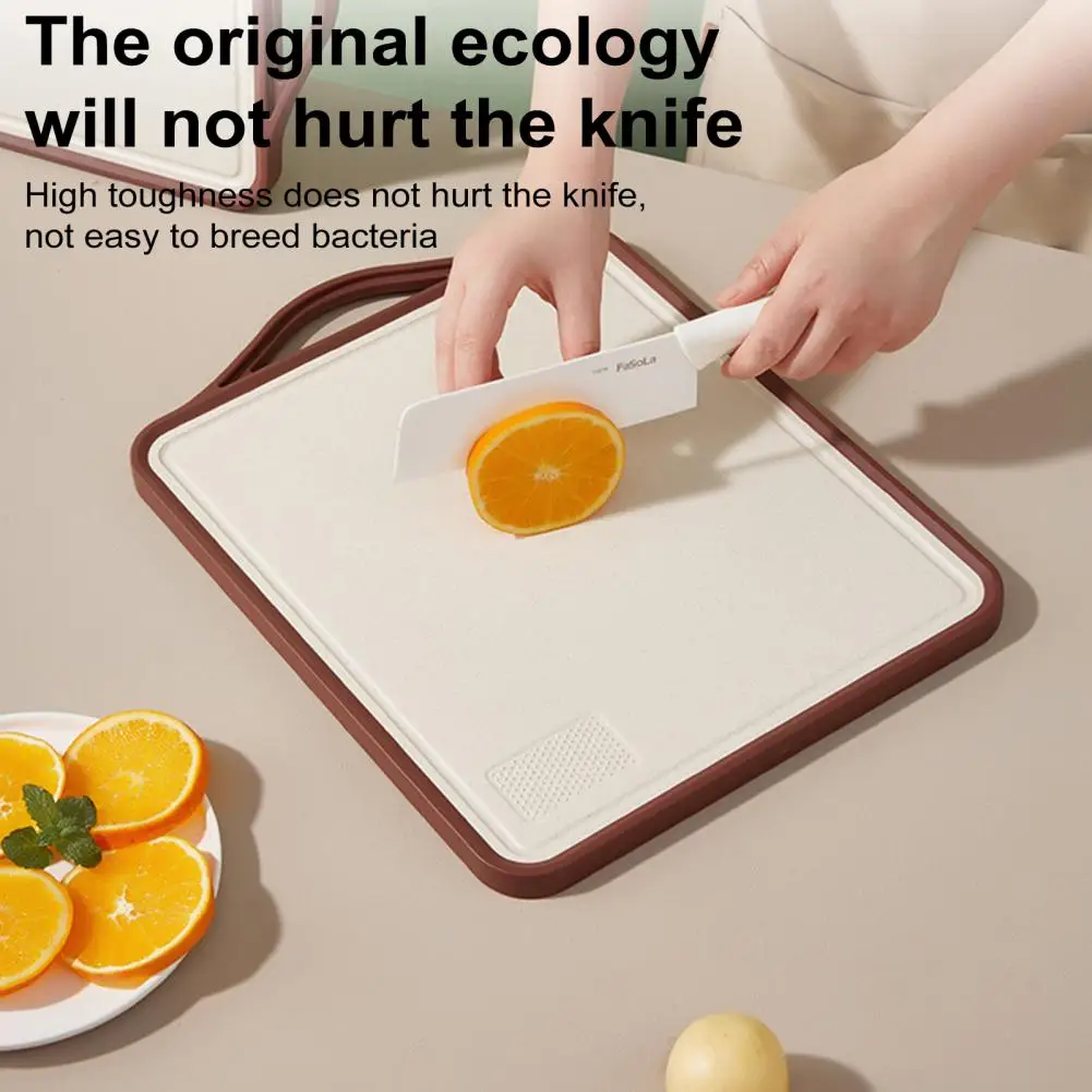 Разделочная доска из нержавеющей стали, двусторонняя разделочная доска для кухни с противоливным пазом, предметы для домашнего приготовления