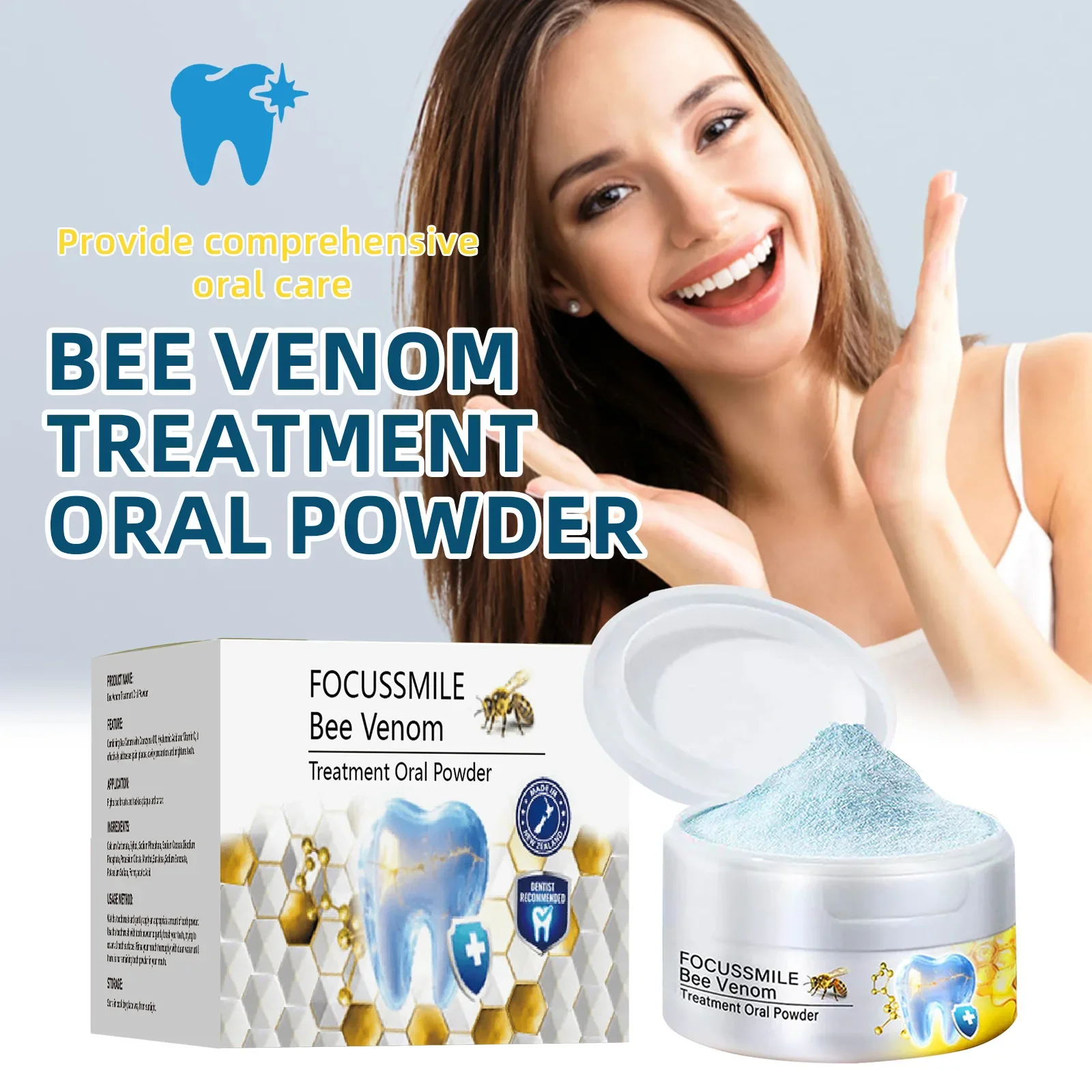 Treatment Oral Whitening Tooth Powder Brighten White Tooth Fresh Breath Remove Yellow Stains Teeth Care Oral Hygiene Dental Care