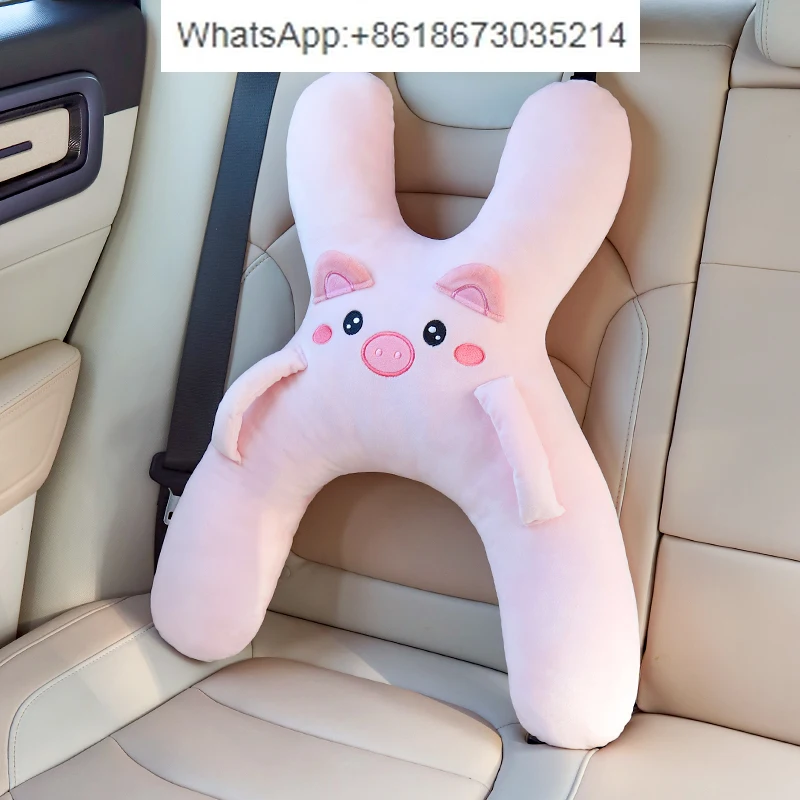 Throw pillow cute neck protector sleeping pillow long-distance sleeping artifact 50-59 cm
