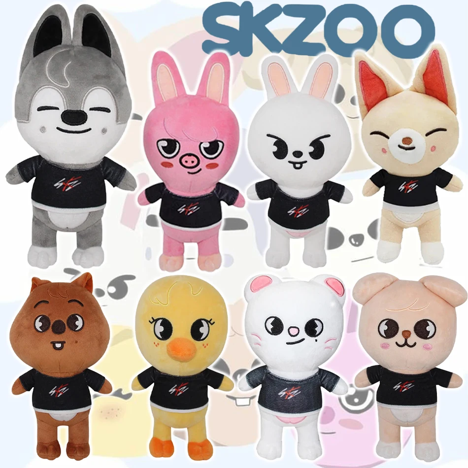 Skzoo Plush Toys 20cm Stray Kids Plush Wolf Chan Cartoon Stuffed Animal Plushies Doll Kawaii Companion for Kids Adults Fans Gift