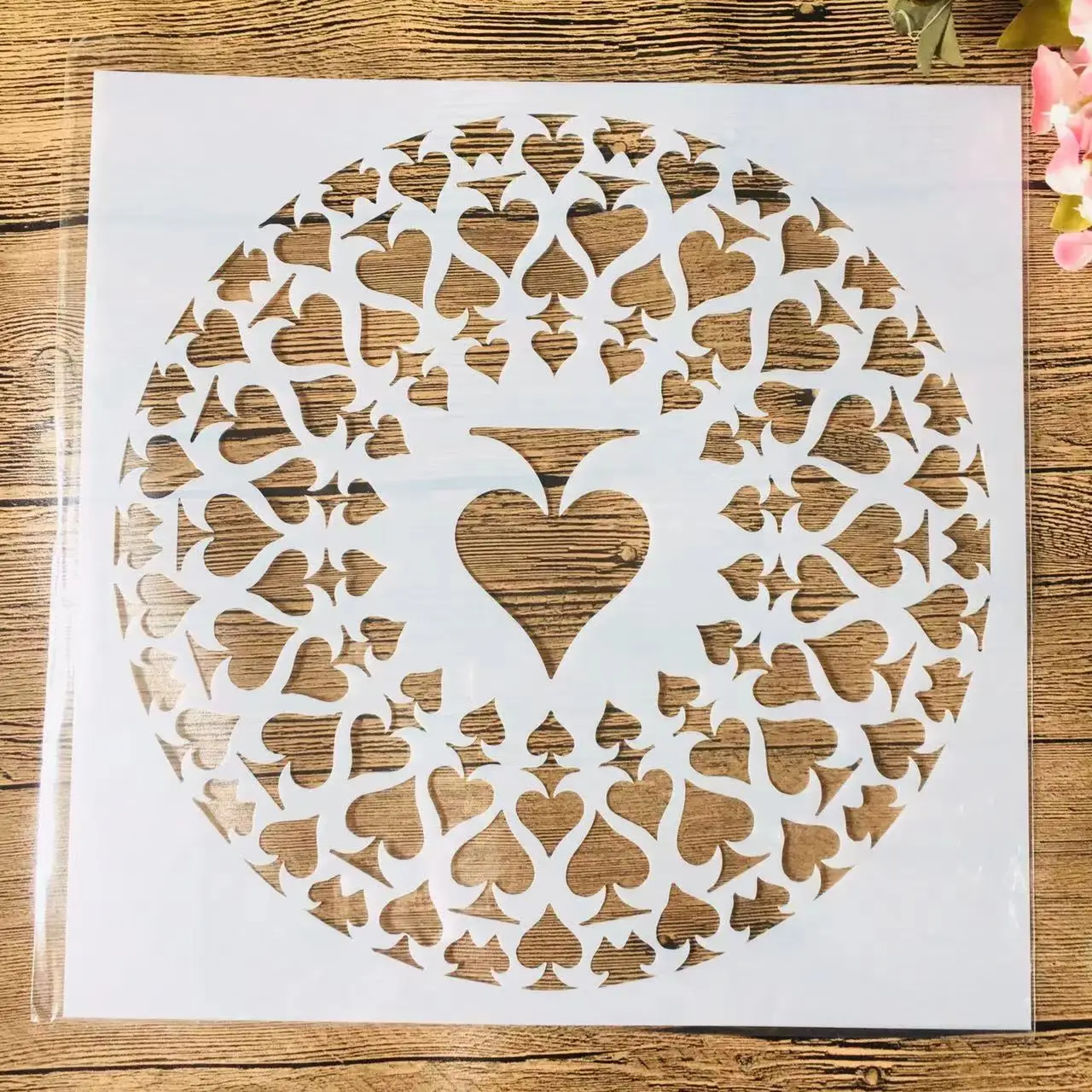 Круглые трафареты для стен, 30*30 см