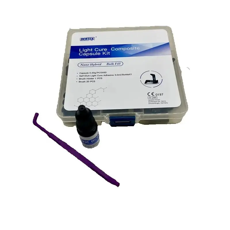 CE Approved DX. Light Cure Composite Capsule Kit Dental Universal Composite resin Material Single use to eliminate contamination