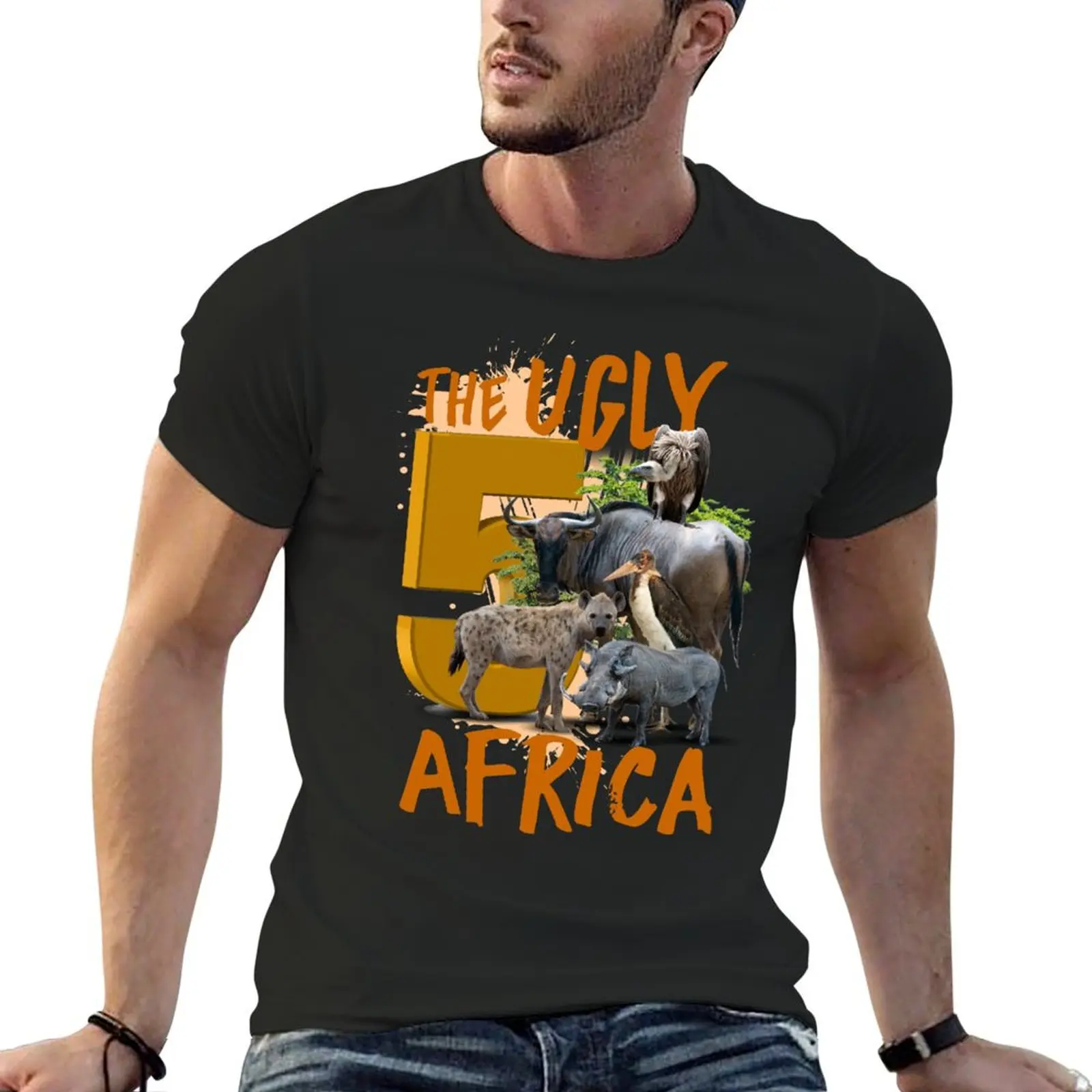 

Africa's UGLY Five Animals T-Shirt graphic shirts sublime vintage clothes shirts graphic tee fitted t shirts for men