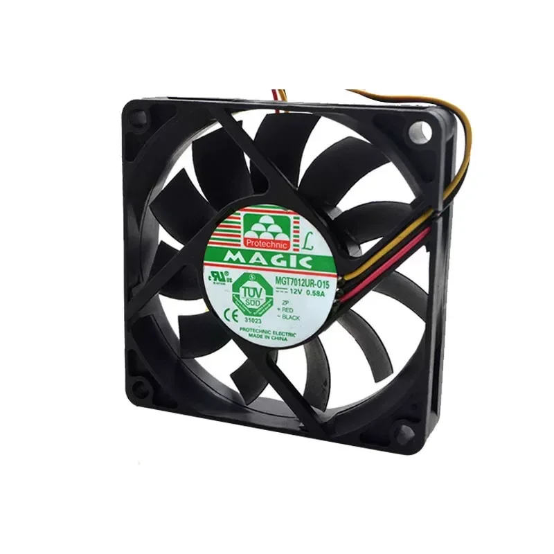 for MAQIC Yongli MGT7012UR-O15 12V 0.58A 7CM 7015 3-wire Cooling Fan Original