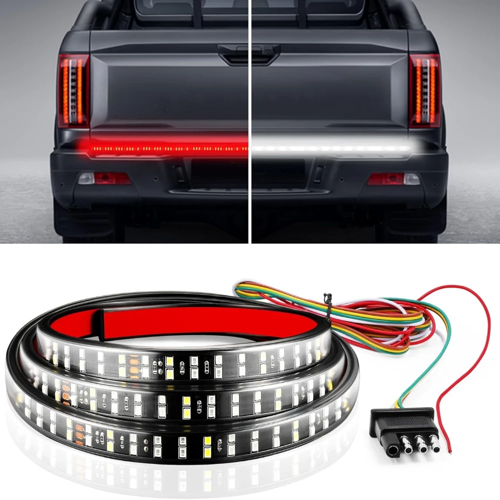 

Truck Tailgate LED Light Bar,180LED 2-Color Brake Reverse Turn, IP68 Waterproof, Portable Durable&Stylish, Gift For Car