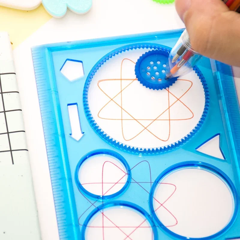 Geometry Spirograph Drawing Ste Stencils Set Painting Template Art Crafts Creative Kids Educational Toy Variety of Flowers Ruler