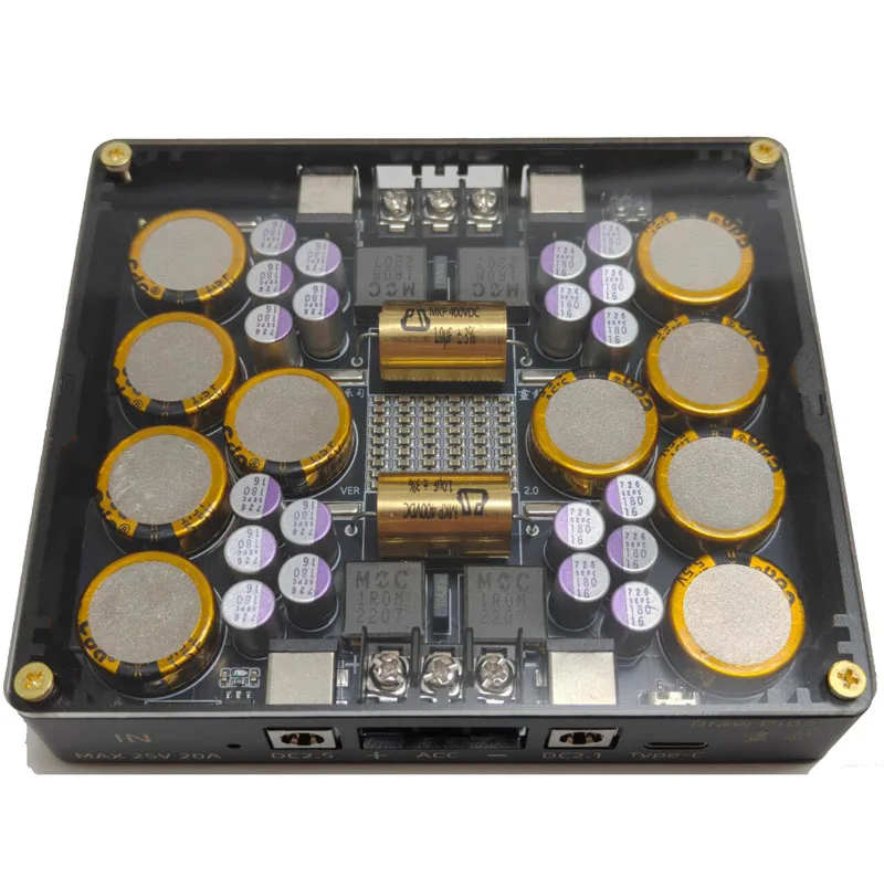 12V/5V Multi-Interface (DC2.1/2.5, Terminal, Type-C), V2-HIFI High-Fidelity Linear Power Regulator/Audio Purifier