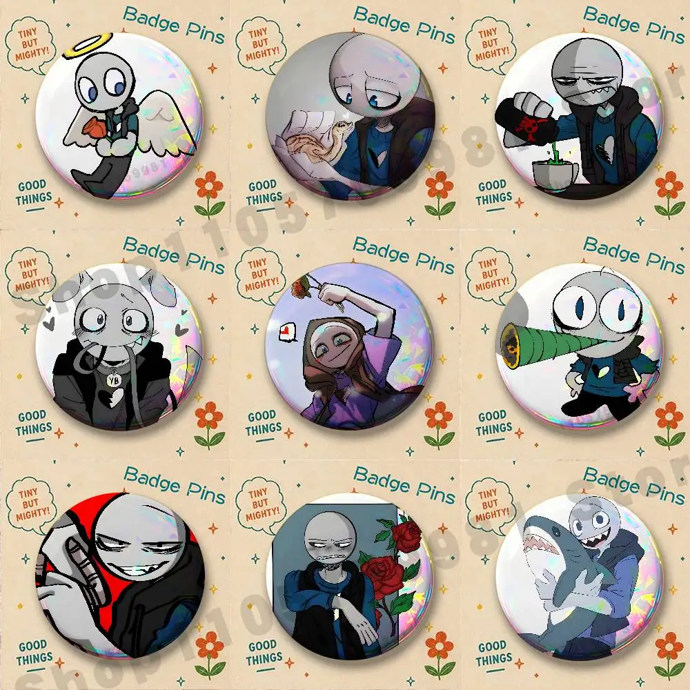 Kawaii P-Peter Your Boyfriend Enamel Pins Badge Round Brooch for Backpack Decor Accessories 25/32/44/58/75mm
