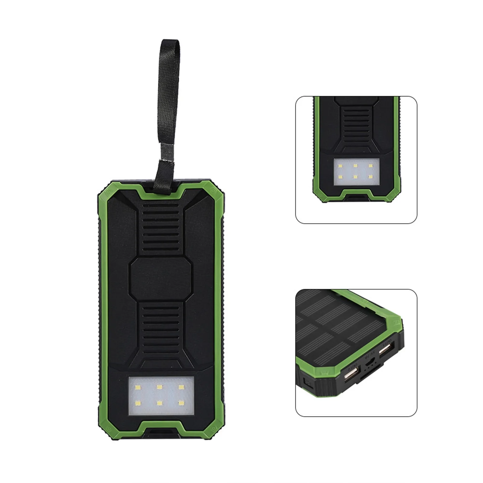 Green Portable 20000mAh Power Bank DIY Kit - Dual USB Fast Charging Polar Mobile Power Case