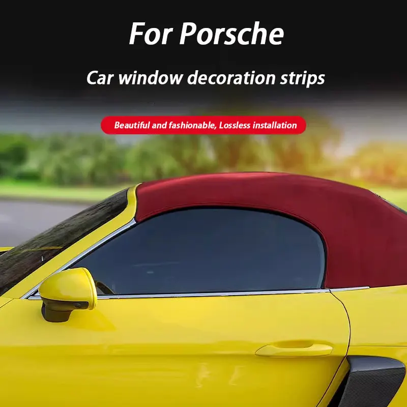

Stainless steel Car Outer Triangle Window Decoration Strips For Porsche Cayman 718 Boxster 2016 2017 2018 2019