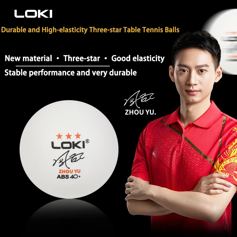 

100 шт./упак. мячи для настольного тенниса LOKI 3 звезды 40+ новые шарики для пинг-понга из АБС-пластика со швом клубные тренировочные мячи для пинг-понга