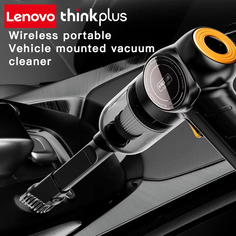 Lenovo ThinkPlus Vehicle mounted vacuum cleaner 2-in-1 Portable Wireless Car Vacuum Cleaner Handheld Home Car Dual Use