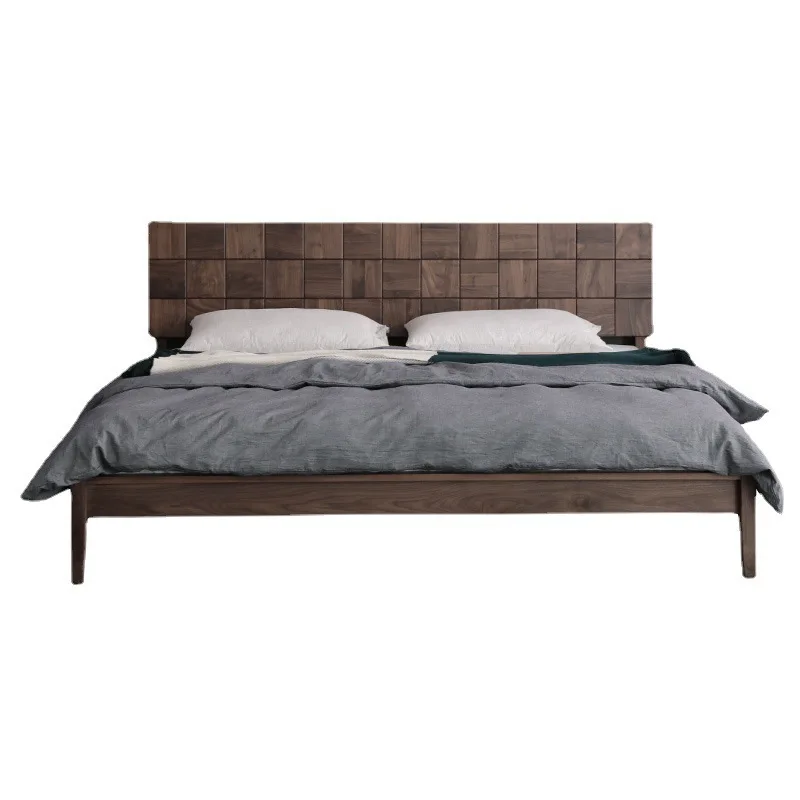 

Nordic light luxury black walnut log 1.8 meters all solid wood double