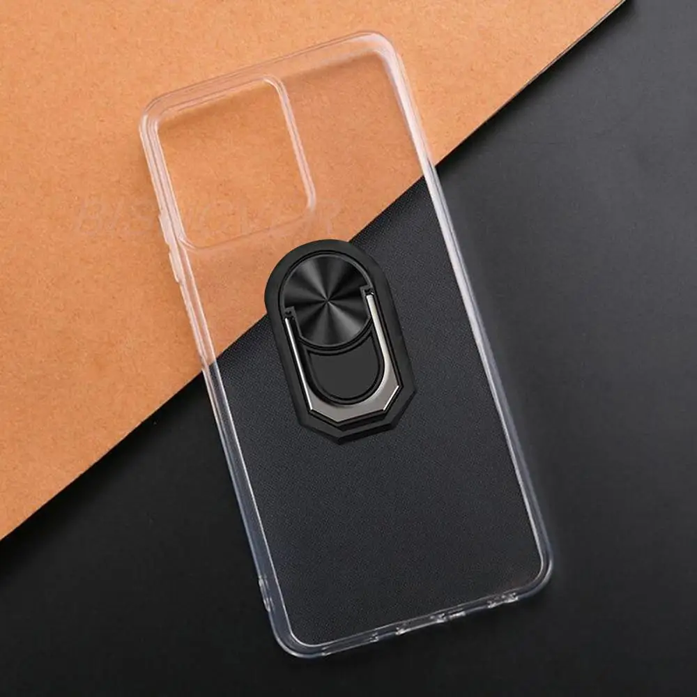 Magnetyczny futerał na telefon do Blackview Oscal Tiger 10 6.56 "2023 Oscal Tiger 10 odporny na wstrząsy miękki pokrywa silikonowa TPU z uchwyt pierścieniowy