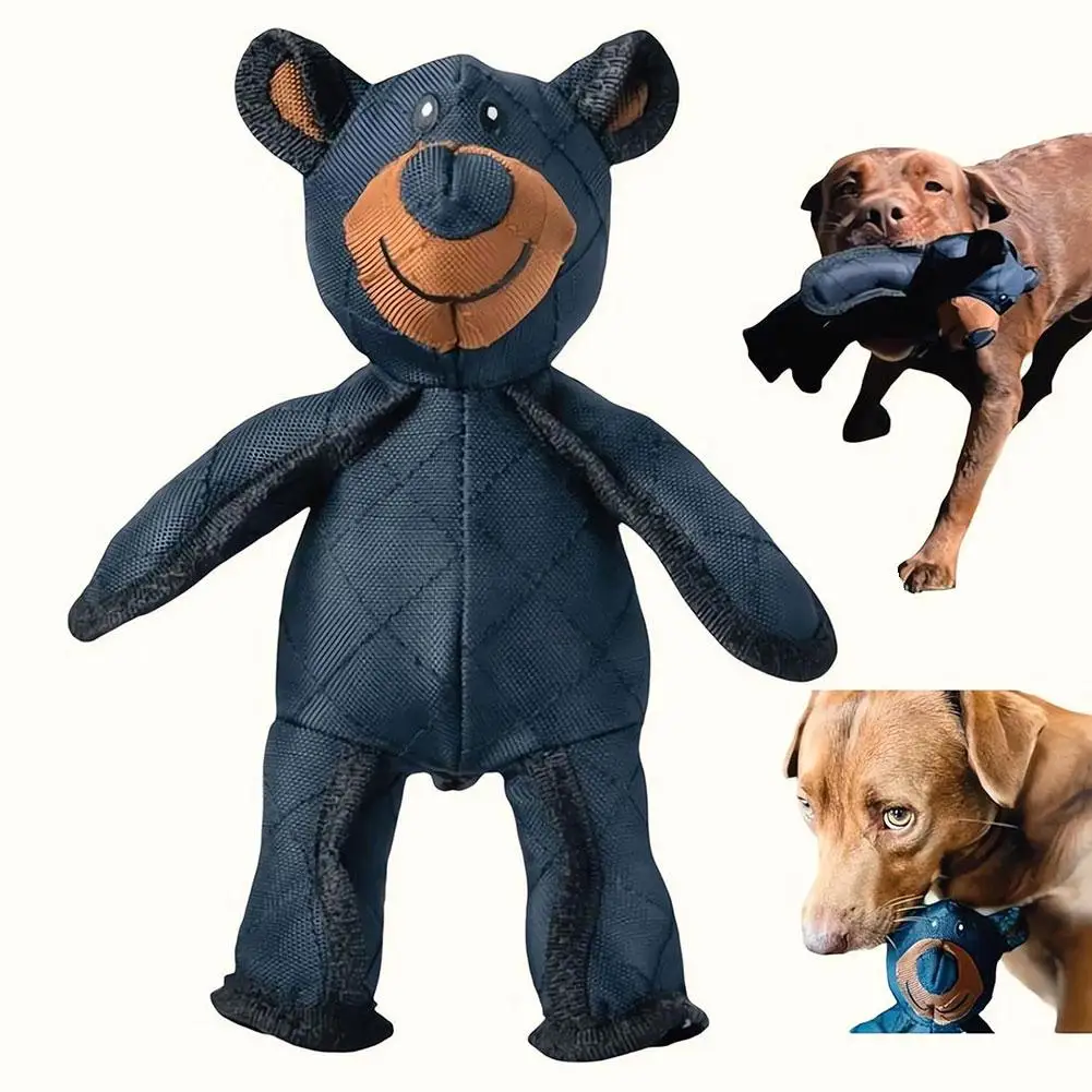 Unbreaka Bear Dog Teddy Extreme Bear, juguetes para perros, masticadores agresivos, peluche indestructible, juguete chirriante para perros