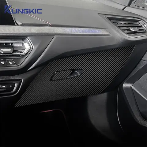 BMW F40 F41 1 시리즈 2020 2021 2022 2023 차량용 PU 가죽 2개, 조수석 수납함/글러브 박스 스티커 (좌핸들/우핸들)
