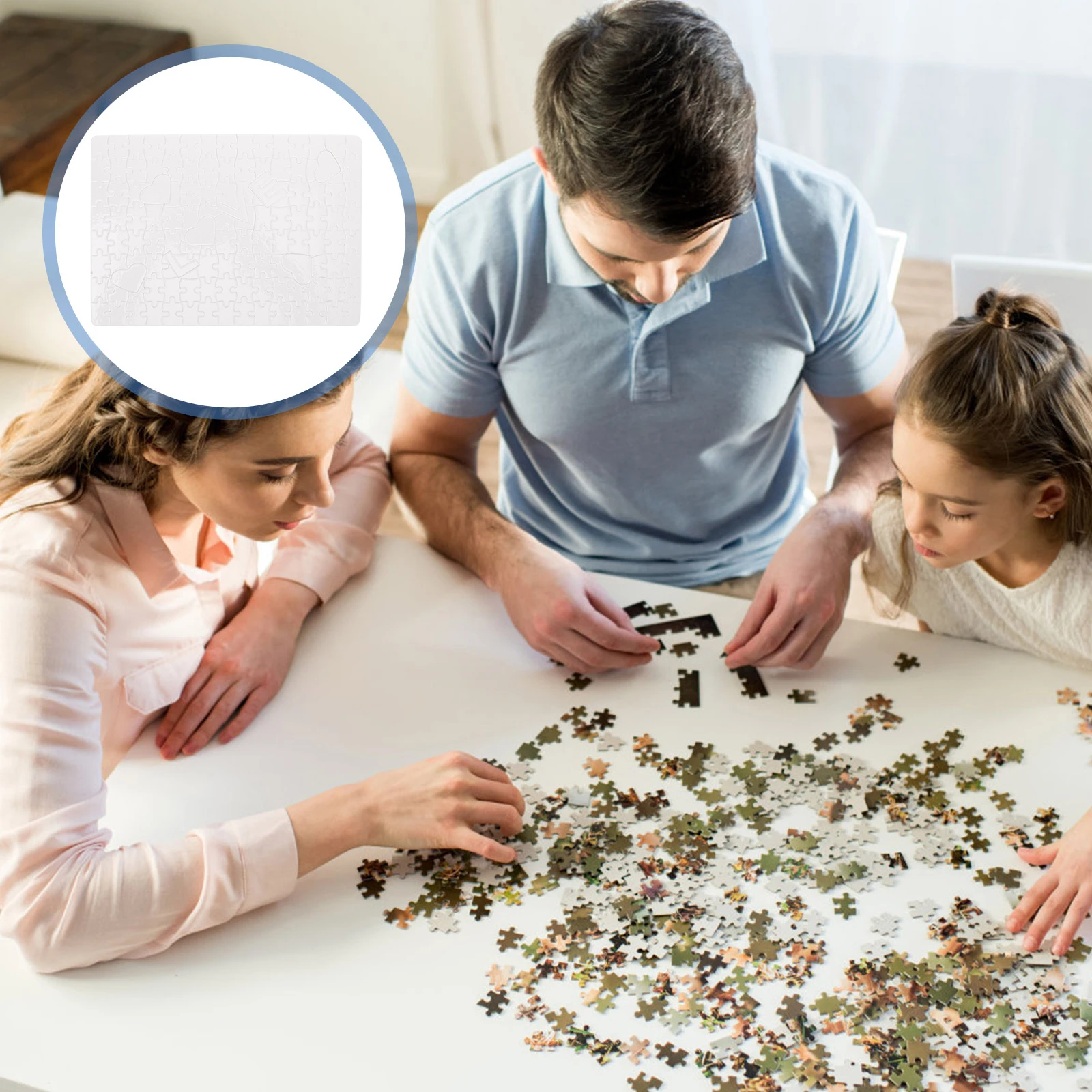 

1 Set Blank Puzzle Sublimation Transfer Jigsaw Pieces Diy Craft Heat Press Printable Puzzles Wedding Birthday Gift Love Paper