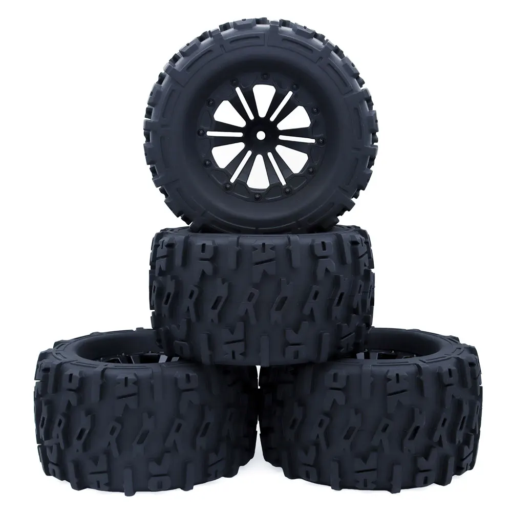 ZD Racing 4PCS 1/10 Monster truck wheels tires 120 mm 125 mm Tires Wheels Buggy for for 1:10 RC Car Crawler Traxxas Scx10 HSP