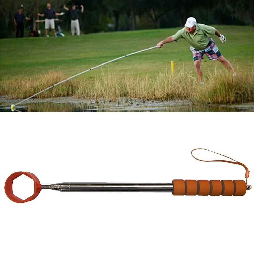 Extendable Telescopic Golf Ball Retriever Non-Slip Handle Stainless Telescopic Golf Ball Picker Claw Sucker Tool
