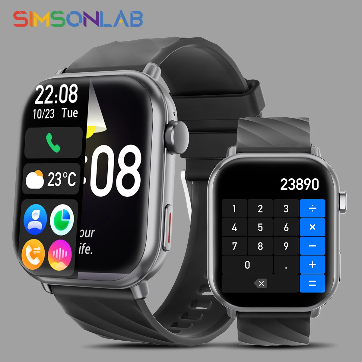 

NEW AI Voice Smart Watch 1.83''HD Display Bluetooth Call IP68 Waterproof Sport Fitness Tracker 30+ Days Use time for Men Women