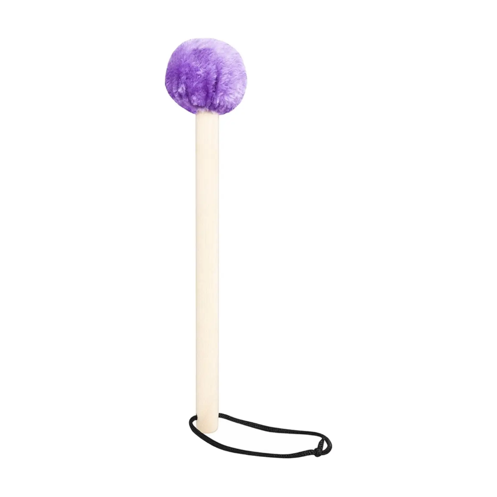 Balanced Bass Drum Mallet with Polished Birch Handle for Marching Percussion Artists