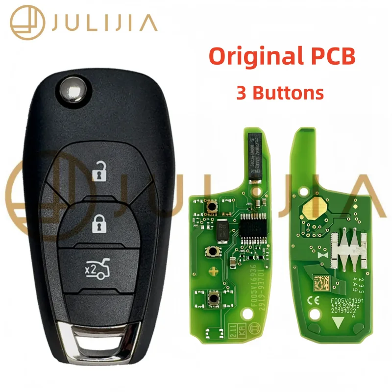 JULIJIA Original 46 Chip Car Remote Key For Chevrolet Avo Cruze XL7 XL8 Trailblazer Onix Tracker Colorado RS Sonic Trax Spark
