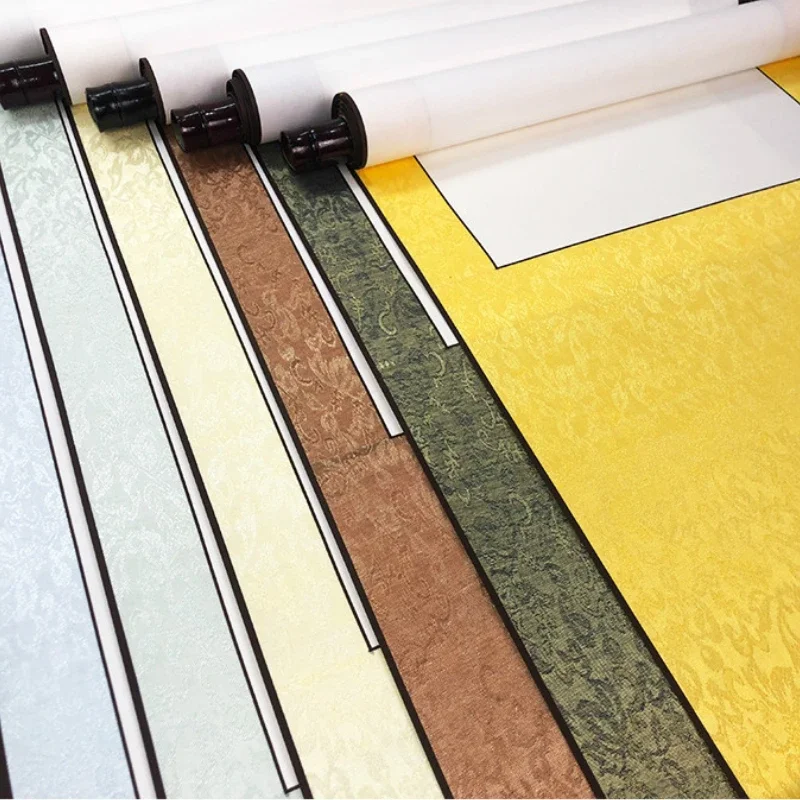 Blank Xuan Paper Hanging Axis Chinese Calligraphy Painting Raw Rice Paper Hanging Axis Brush Pen Calligraphy Creation Works Show