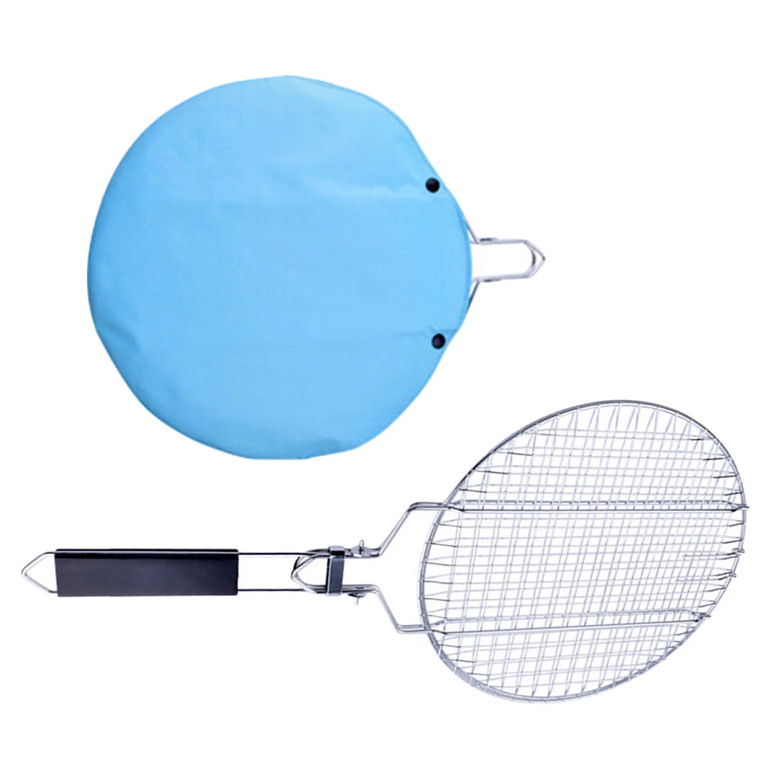 

1Set Stainless Steel Barbecue Net Clamp Bbq Accessory Lightweight Outdoor Grill Tool Grilled Meat Vegetables Net Storage Bag