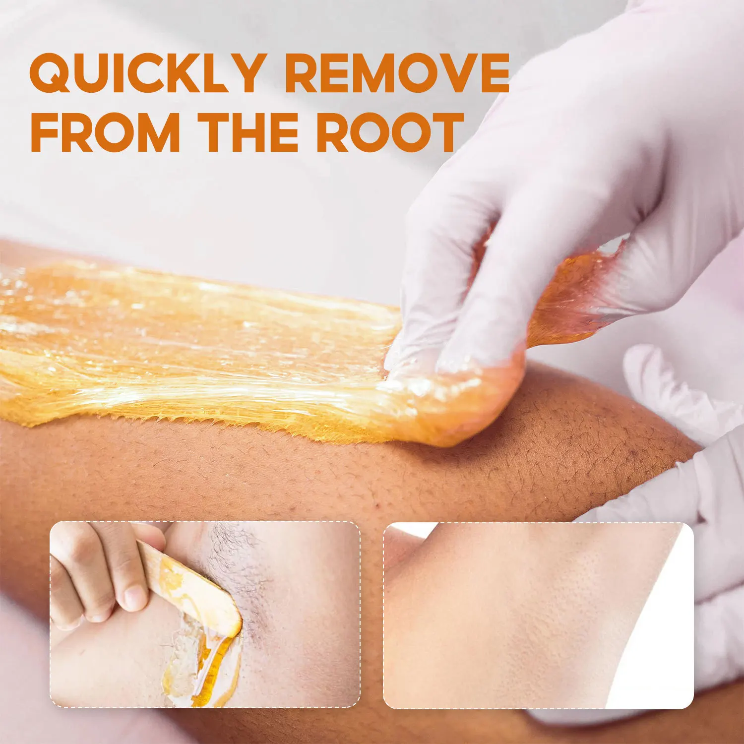 50 جرام كريم إزالة شعر شمع العسل لكامل الجسم تحت الإبطين والساقين والذراعين وإزالة العناية بالبشرة النظيفة بسرعة #2